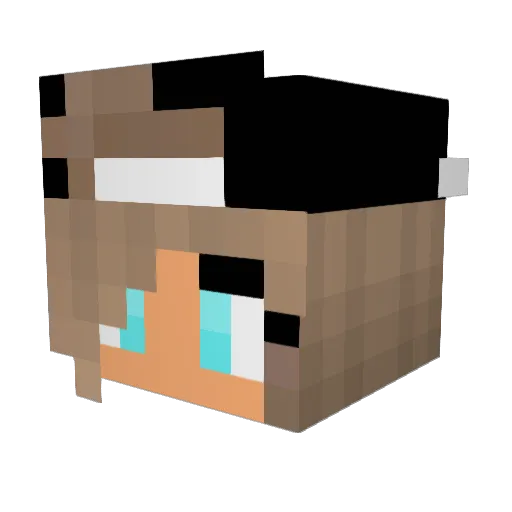 Pancakeash Minecraft avatar head, 3D render