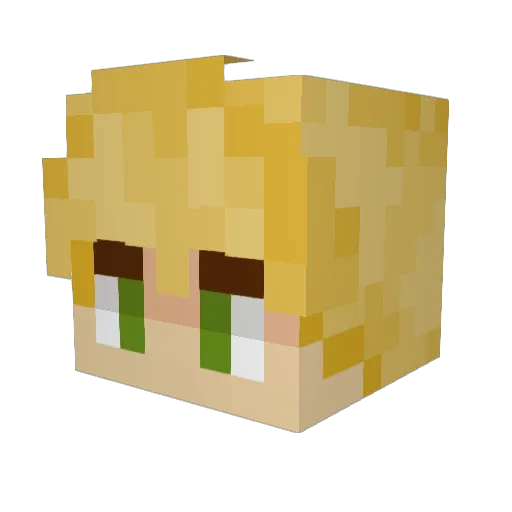 Pancakes98 Minecraft avatar head, 3D render
