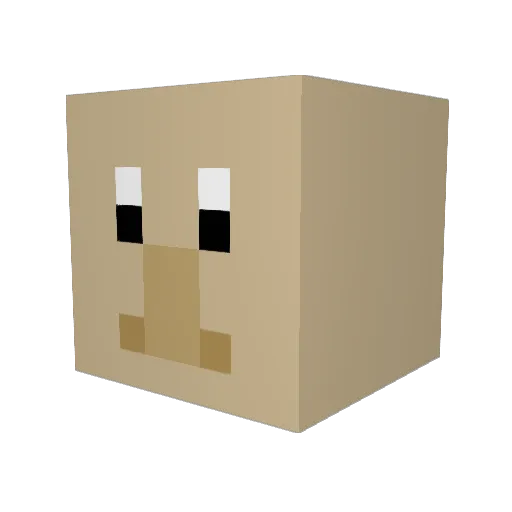 Pancarcho Minecraft avatar head, 3D render