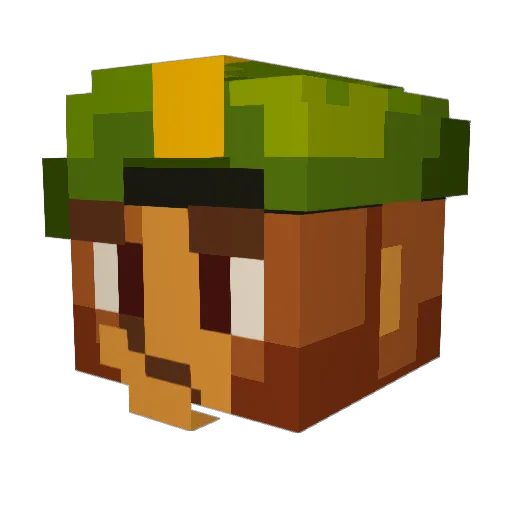 Panchi777 Minecraft avatar head, 3D render