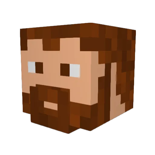 Panchokun Minecraft avatar head, 3D render