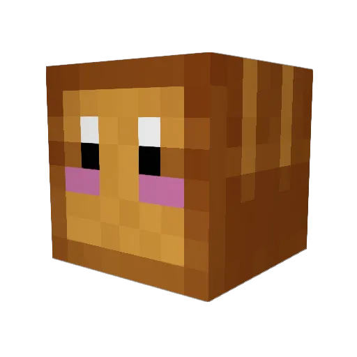 Pancitow Minecraft avatar head, 3D render