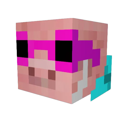 Pancoe Minecraft avatar head, 3D render
