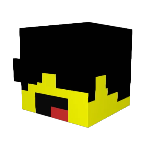 PanconegroGamer Minecraft avatar head, 3D render