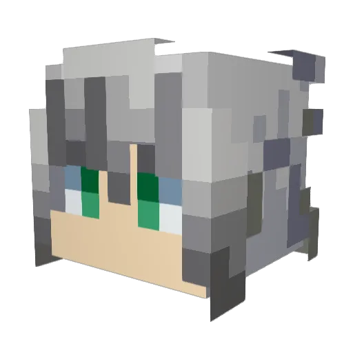 PancyCakes Minecraft avatar head, 3D render