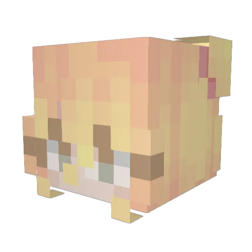 Pand0ras_box Minecraft avatar head, 3D render