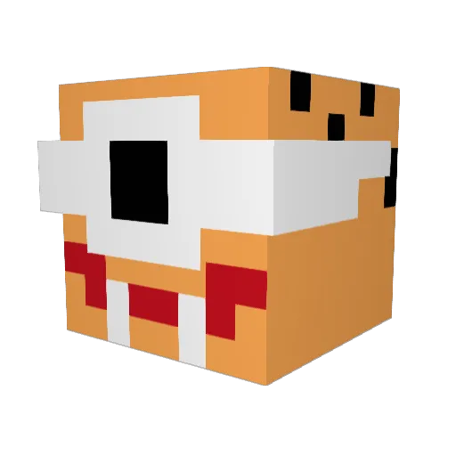 PandBcrafters Minecraft avatar head, 3D render