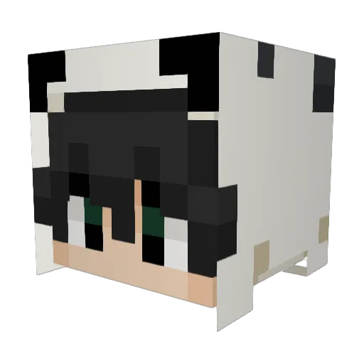 PandHanz Minecraft avatar head, 3D render