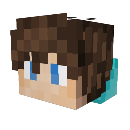 Panda0305 Minecraft avatar head, 3D render