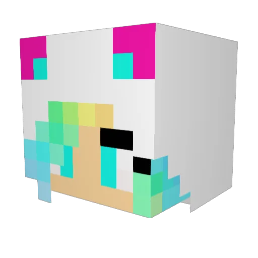 Panda0908 Minecraft avatar head, 3D render