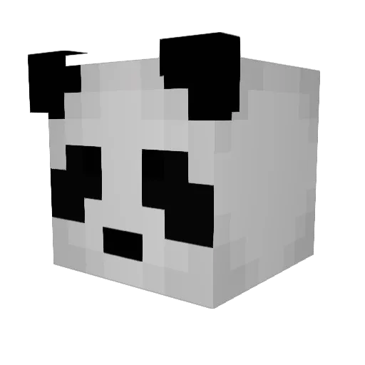 Panda10285 Minecraft avatar head, 3D render