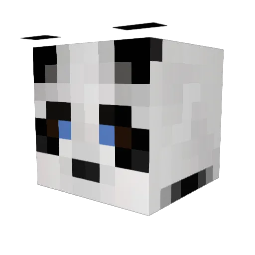 Panda1944 Minecraft avatar head, 3D render