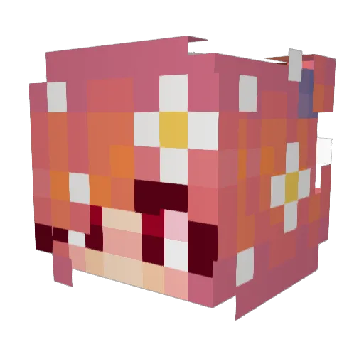 Panda2000 Minecraft avatar head, 3D render