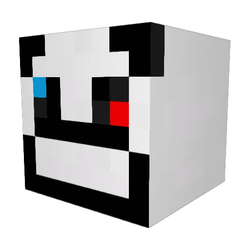 Panda237 Minecraft avatar head, 3D render