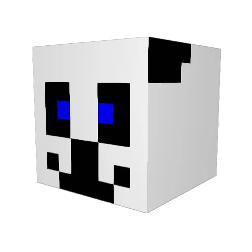 Panda274 Minecraft avatar head, 3D render