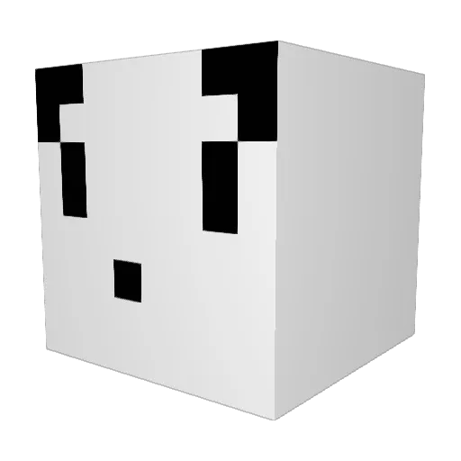 Panda42o69 Minecraft avatar head, 3D render