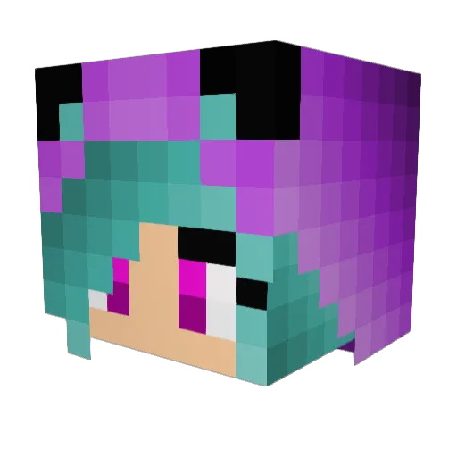 Panda66 Minecraft avatar head, 3D render