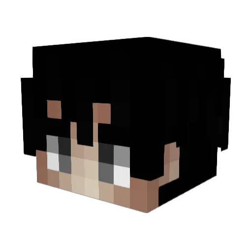 Panda7052 Minecraft avatar head, 3D render