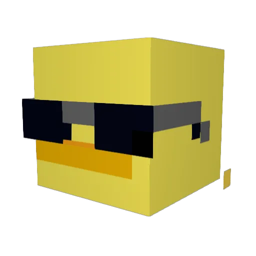 PandaAtNow Minecraft avatar head, 3D render