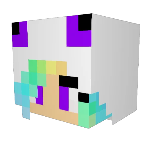 PandaBaby13 Minecraft avatar head, 3D render