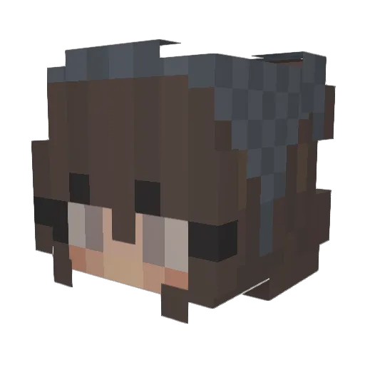 PandaBobin Minecraft avatar head, 3D render