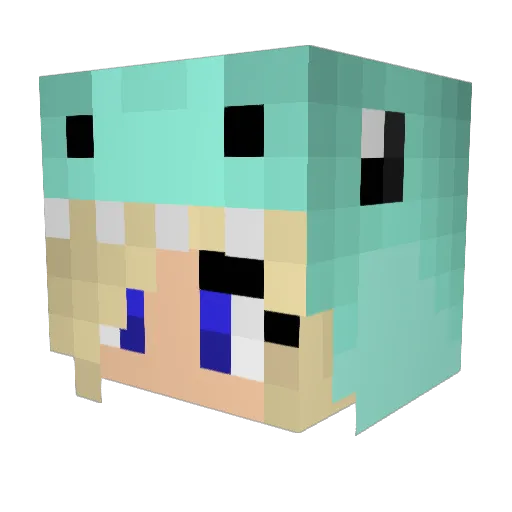 PandaCake3 Minecraft avatar head, 3D render