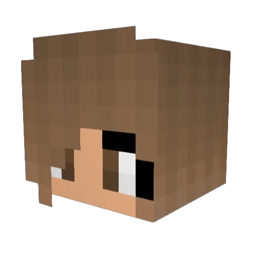 PandaCaqes Minecraft avatar head, 3D render