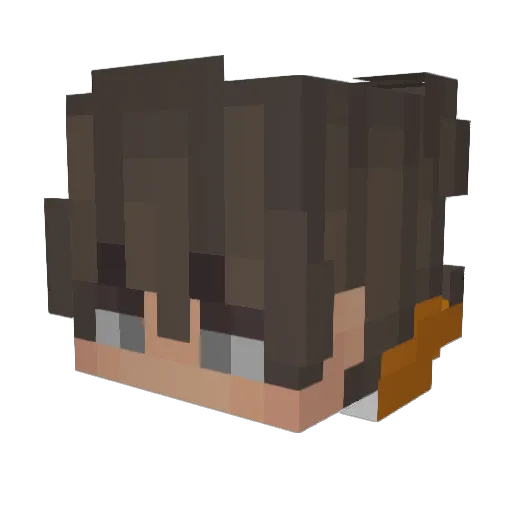 PandaChaser Minecraft avatar head, 3D render
