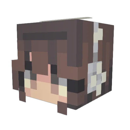 PandaCub_30 Minecraft avatar head, 3D render