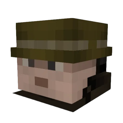 PandaDotOrg Minecraft avatar head, 3D render