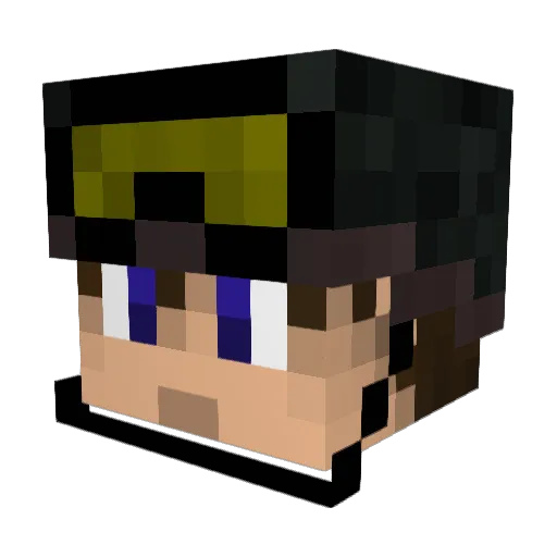 PandaElch Minecraft avatar head, 3D render