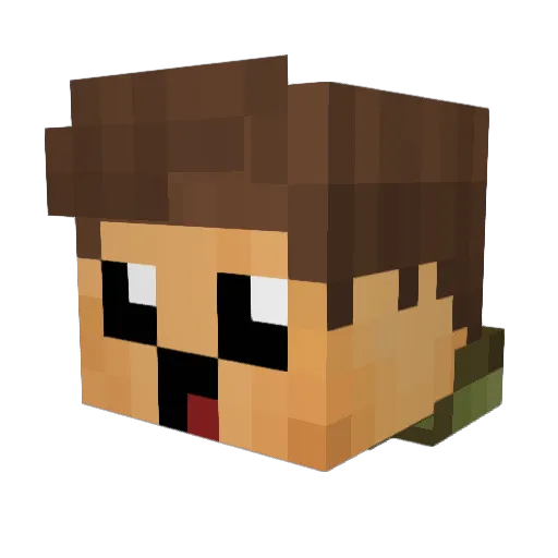PandaG4ming Minecraft avatar head, 3D render