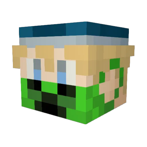 PandaGamer56565 Minecraft avatar head, 3D render