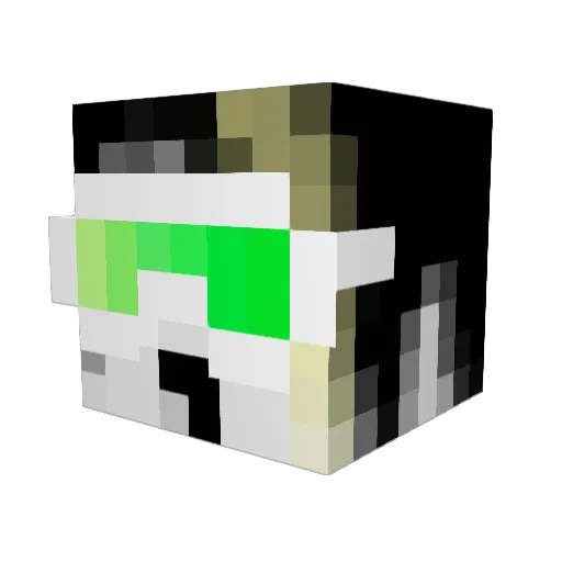 PandaGamer Minecraft avatar head, 3D render