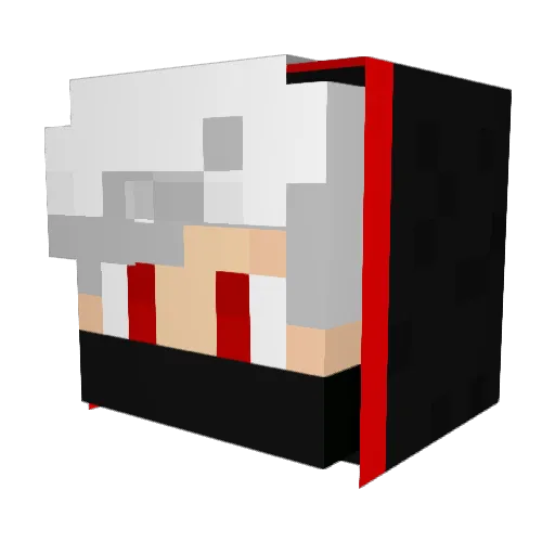 PandaGamer_YT Minecraft avatar head, 3D render