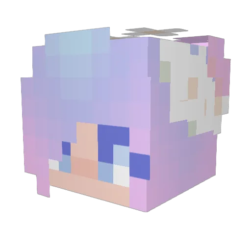 PandaGirl055 Minecraft avatar head, 3D render