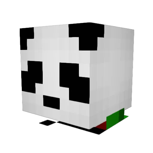 PandaHim625 Minecraft avatar head, 3D render