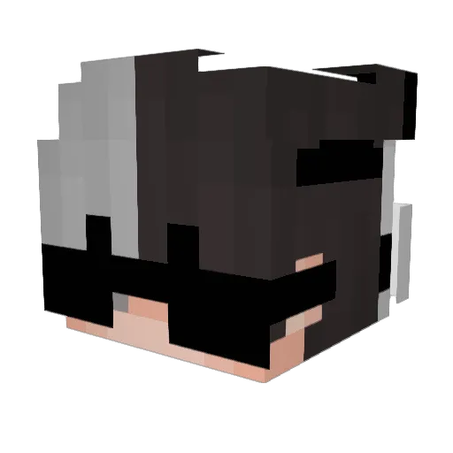 PandaIUTU Minecraft avatar head, 3D render