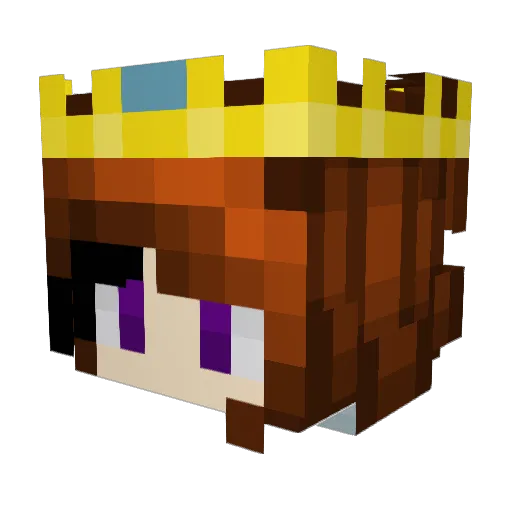 PandaK999 Minecraft avatar head, 3D render
