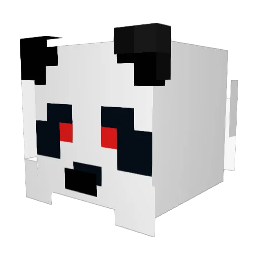 PandaLifeChill Minecraft avatar head, 3D render