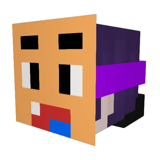 PandaLinhoo Minecraft avatar head, 3D render