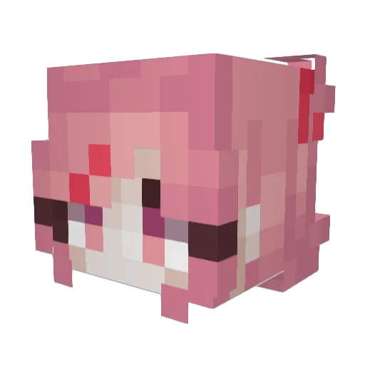 PandaLovely_ Minecraft avatar head, 3D render