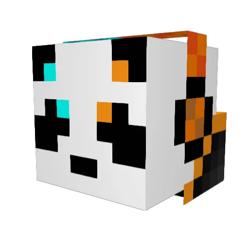 PandaLover24 Minecraft avatar head, 3D render