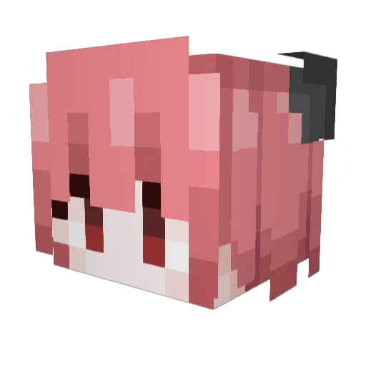 PandaMY_233 Minecraft avatar head, 3D render