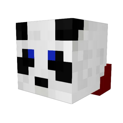 PandaMan260 Minecraft avatar head, 3D render