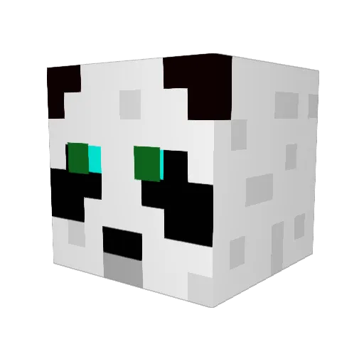 PandaMartyna Minecraft avatar head, 3D render