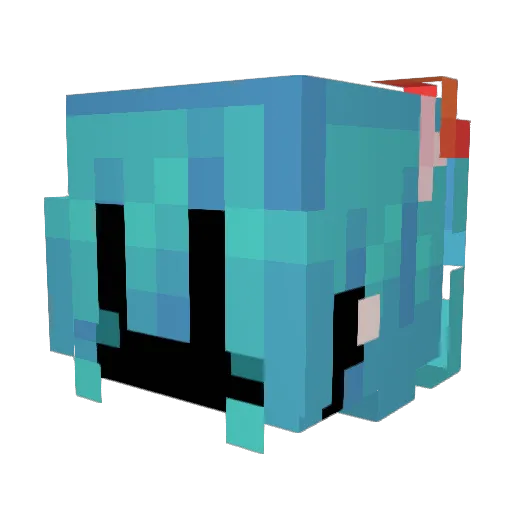 PandaMynx Minecraft avatar head, 3D render
