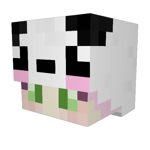 PandaNanamii Minecraft avatar head, 3D render