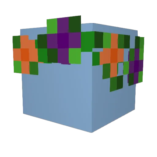 PandaNoire Minecraft avatar head, 3D render