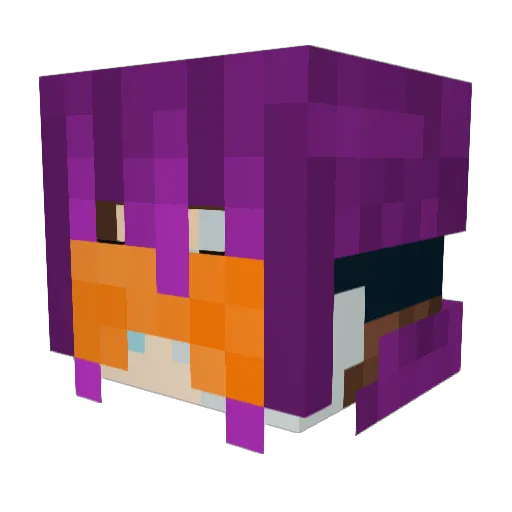 PandaPanacea Minecraft avatar head, 3D render